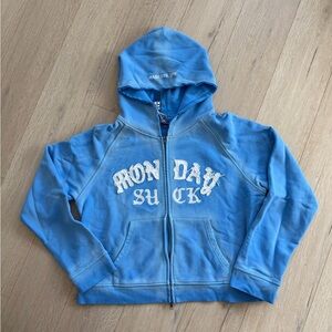 Monday’s Suck | Blue Zipper Hoodie